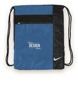 Nike Drawstring Bag - Color: Military Blue / Black