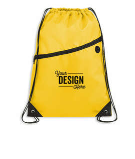 Robin Zipper Drawstring Bag - Color: Yellow