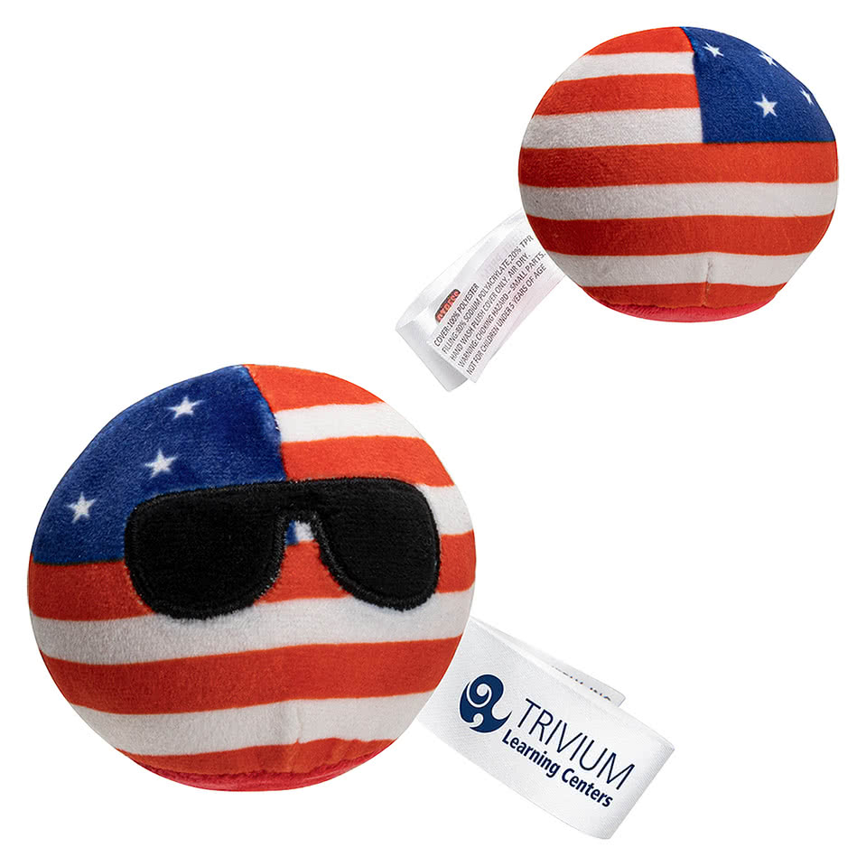 Stress Busters USA Flag Plush Gel Stress Reliever