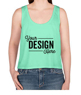 Bella + Canvas Women's Flowy Crop Tank - Color: Mint