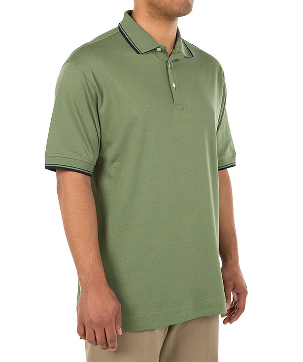 Canada - Devon & Jones Tipped Pima Interlock Polo