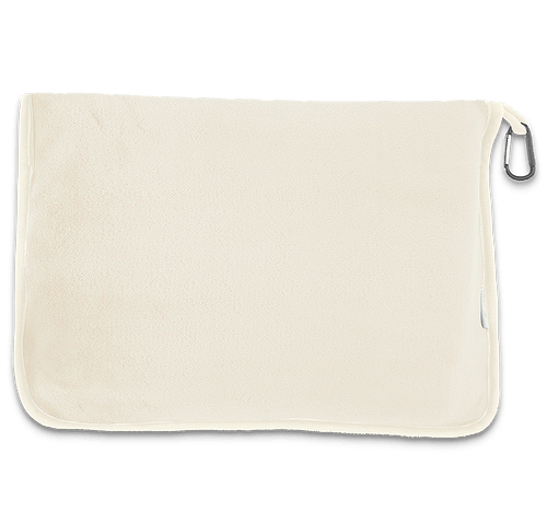 En Route Recycled Travel Blanket With Trolley Pillow Pouch in Cream