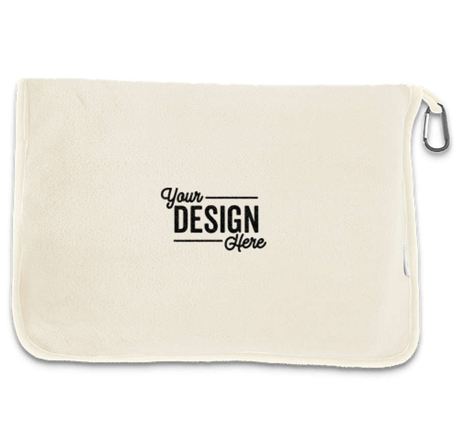 En Route Recycled Travel Blanket With Trolley Pillow Pouch in Cream