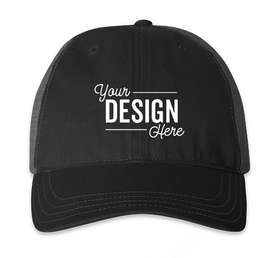 Richardson Garment Washed Trucker Hat - Color: Black / Charcoal
