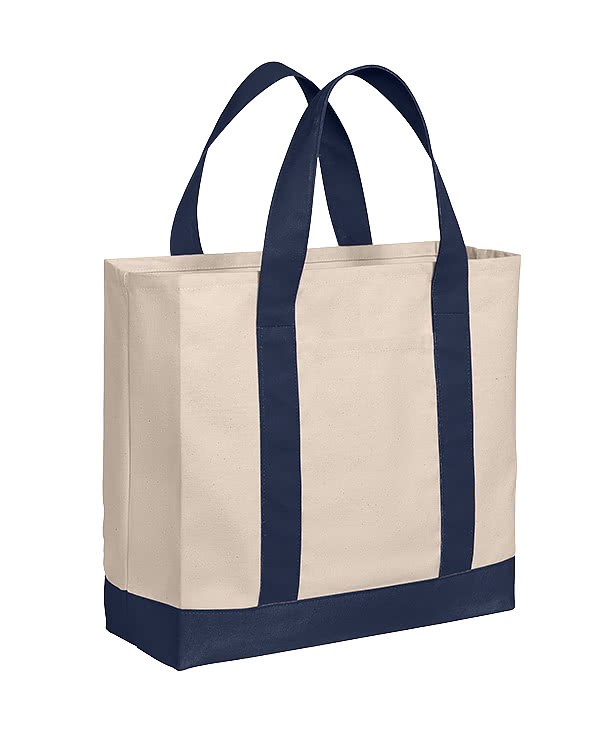 Port Authority Medium Cotton Canvas Two-Tone Tote Bag