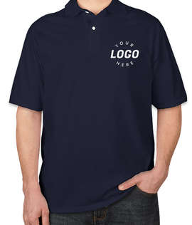 Jerzees Spotshield 50/50 Jersey Polo - Screen Printed - Color: J. Navy