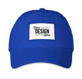 Ahead Jordan Performance Baseball Hat with White Rectangle Patch - Color: University Tour Blue