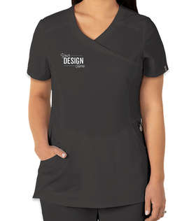 Cherokee Infinity Women's Mock Wrap Scrub Top - Color: Pewter
