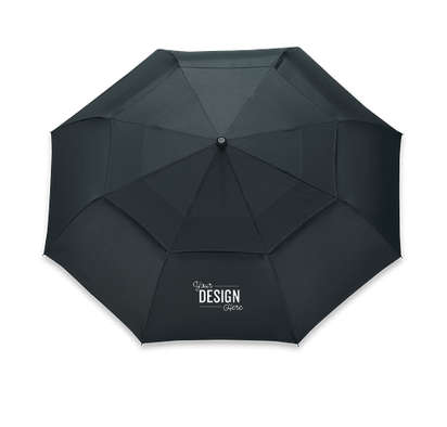 46" Chairman Auto Open/Close Vented Folding Umbrella - Black