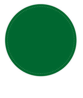 Full Color 4 in. Circle Vinyl Decal - Color: Kelly Green