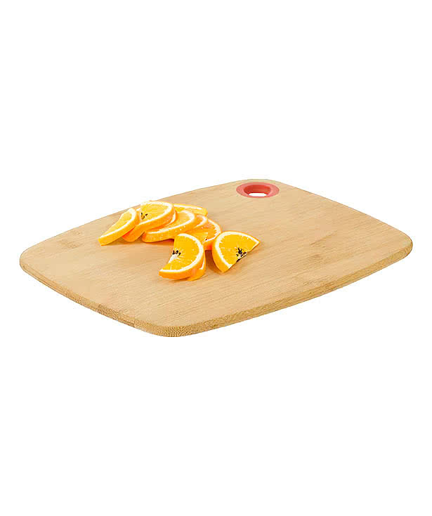 Laser Engraved Small Bamboo Cutting Board with Silicone Ring