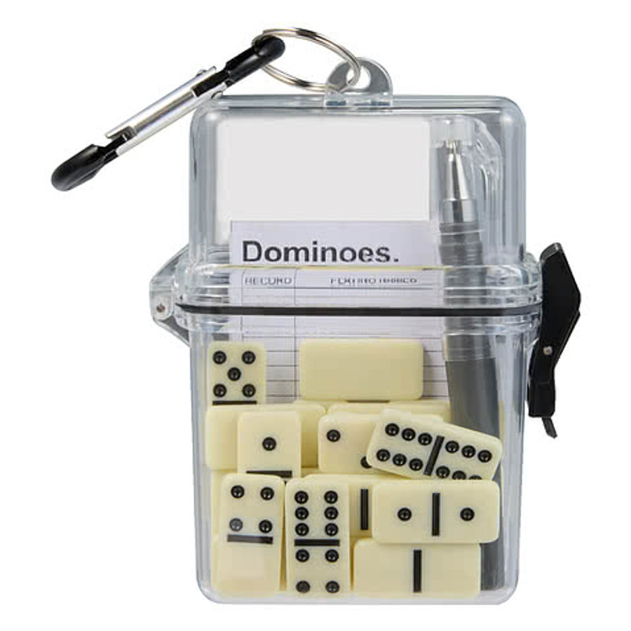 On-The-Go Dominoes Set in Clear