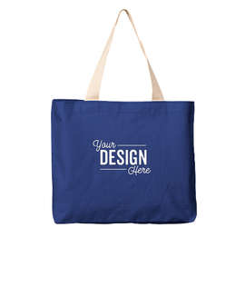 Bayside USA-Made Large 100% Cotton Canvas Tote - Color: Royal
