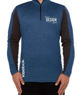 Reebok Crossover Quarter Zip Performance Shirt - Color: Heather Navy