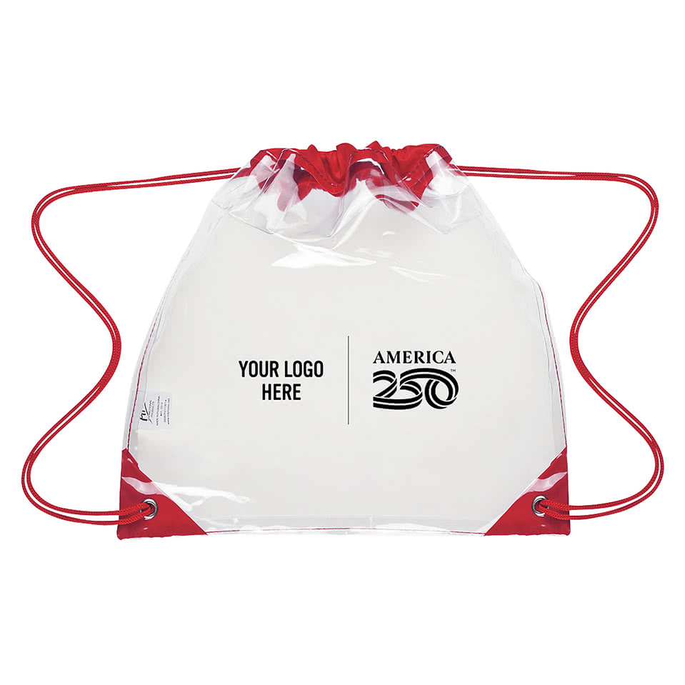 America250™ Touchdown Clear EVA Drawstring Bag
