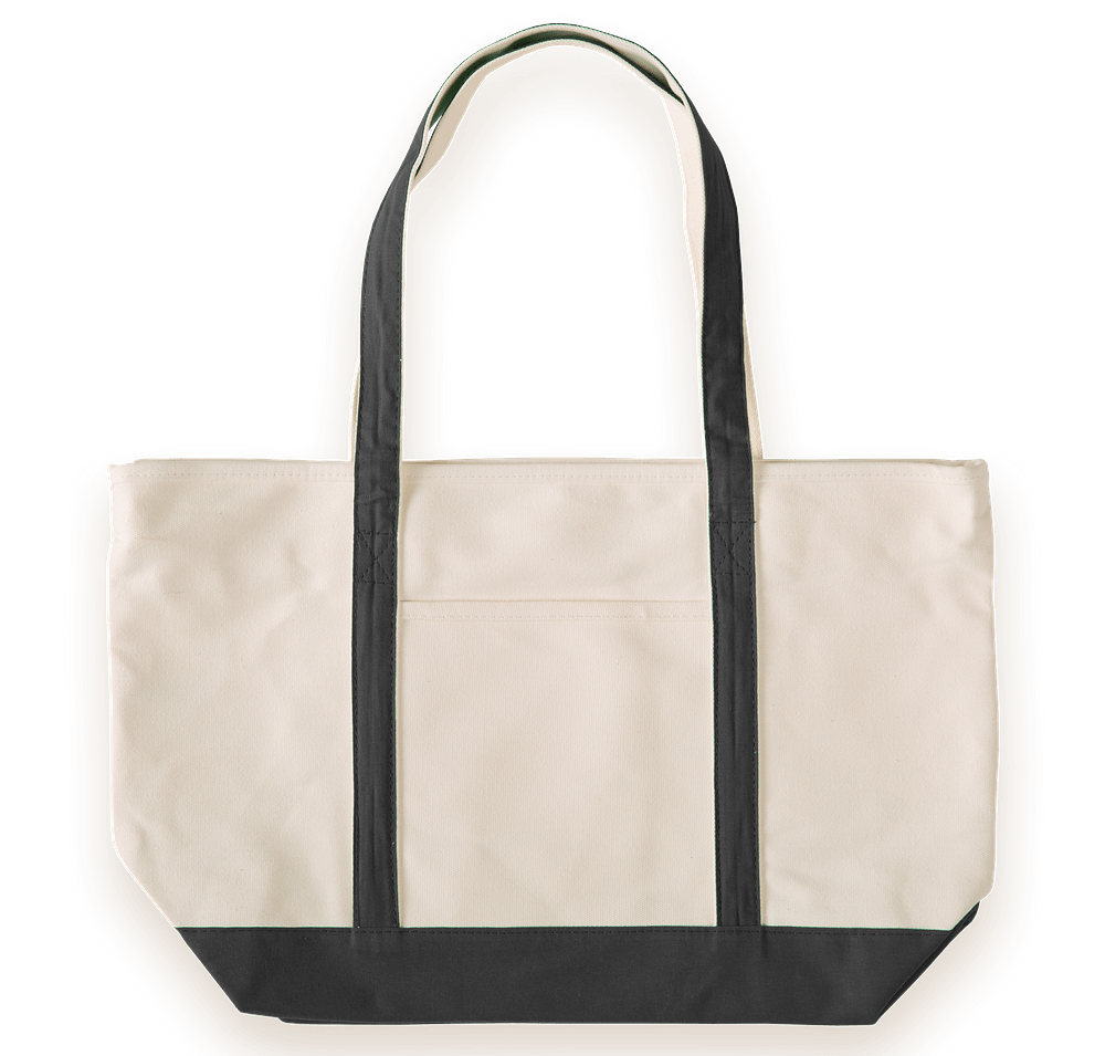 Large Heavyweight Cotton Zippered Tote Bag-default
