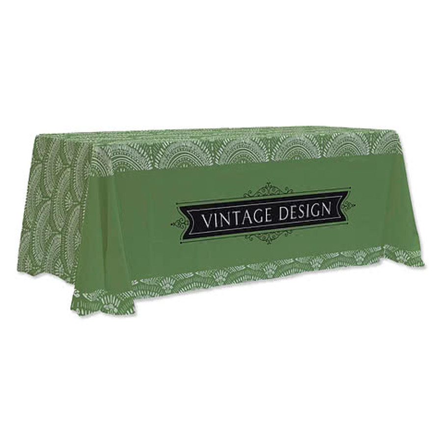 Full Color 6' Eco-Wise 4-Sided Throw Tablecloth in Athletic Gold