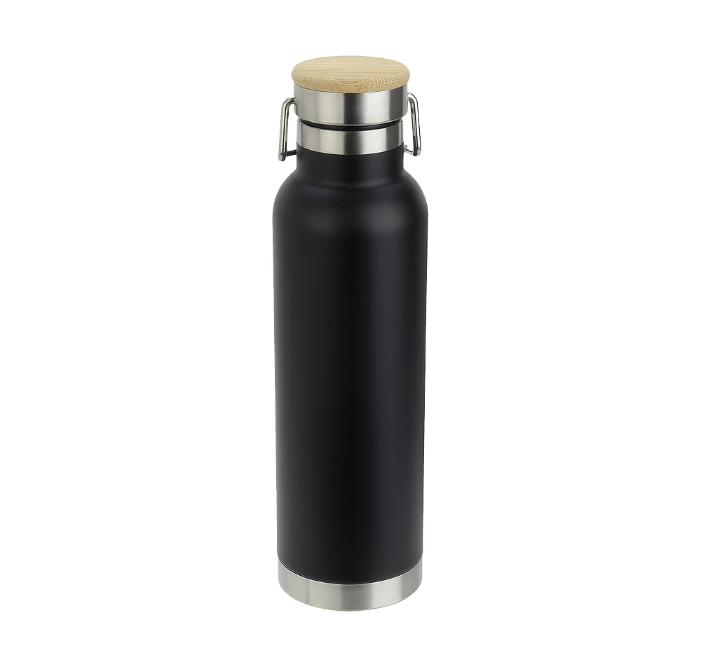 22 oz. Cusano Stainless Steel Water Bottle with Bamboo Cap (Case of 36)-default