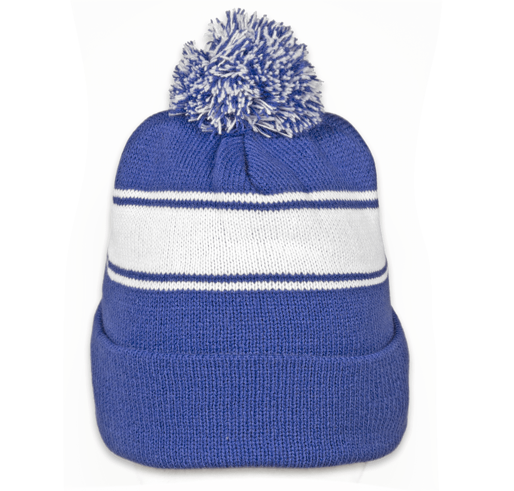 Sport-Tek Striped Pom Pom Beanie-default