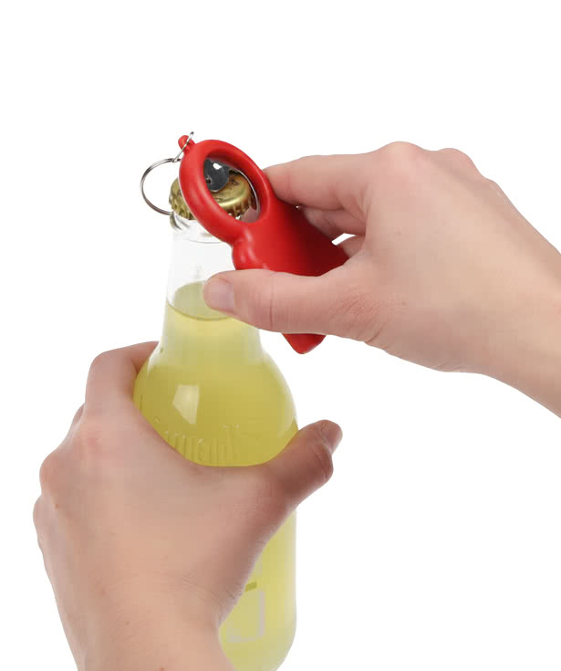 Tag Along Bottle Opener Keychain with LED Light