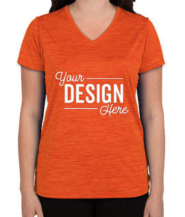 Augusta Women's Tonal Heather V-Neck Performance Shirt