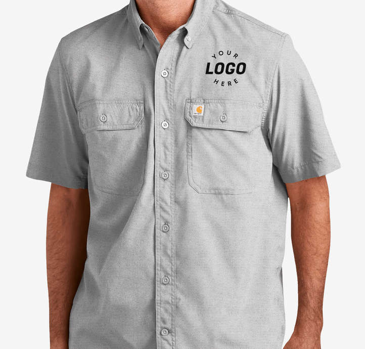 Custom Carhartt Force Solid Short Sleeve Work Shirt - Embroidered - Design Work Shirts Online at CustomInk.com Custom Carhartt Force Solid Short Sleeve Work Shirt - Embroidered - Design Work Shirts Online at CustomInk.com