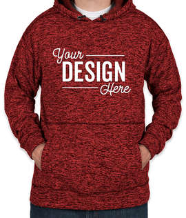 J. America Cosmic Performance Pullover Hoodie - Color: Red Fleck