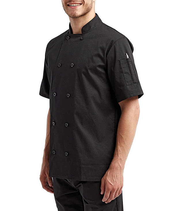 Artisan Collection Sustainable Short Sleeve Chef's Jacket - Embroidered