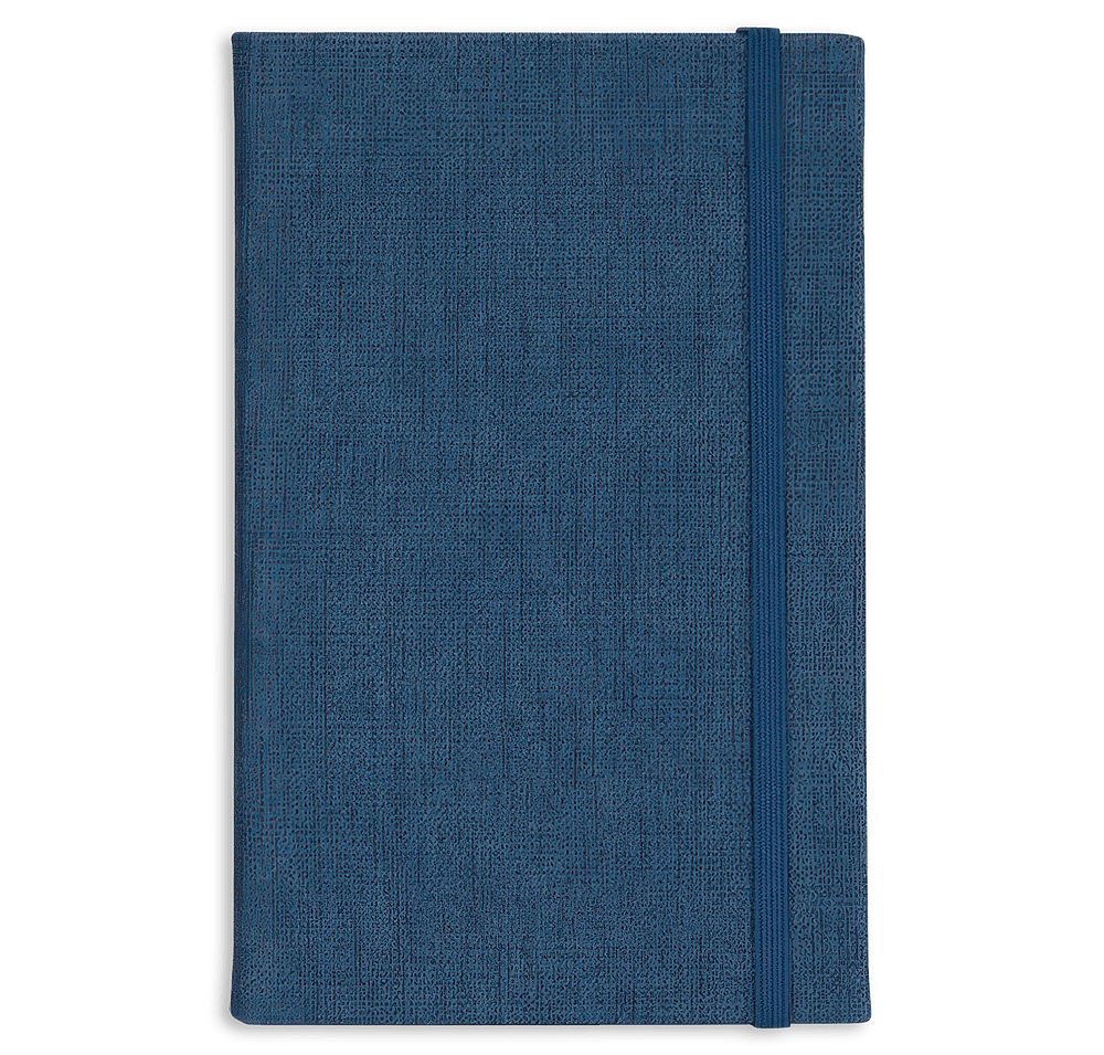 Castelli Debossed Linen Banded Pico Lined Hard Cover Notebook-default