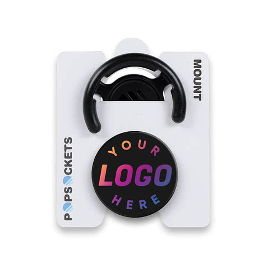 Full Color PopSockets® with Mount in White / Light Grey