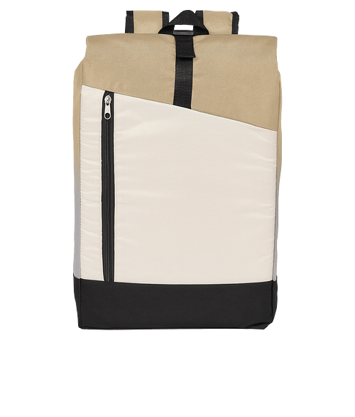 Summit Recycled Roll Top Backpack in SAND