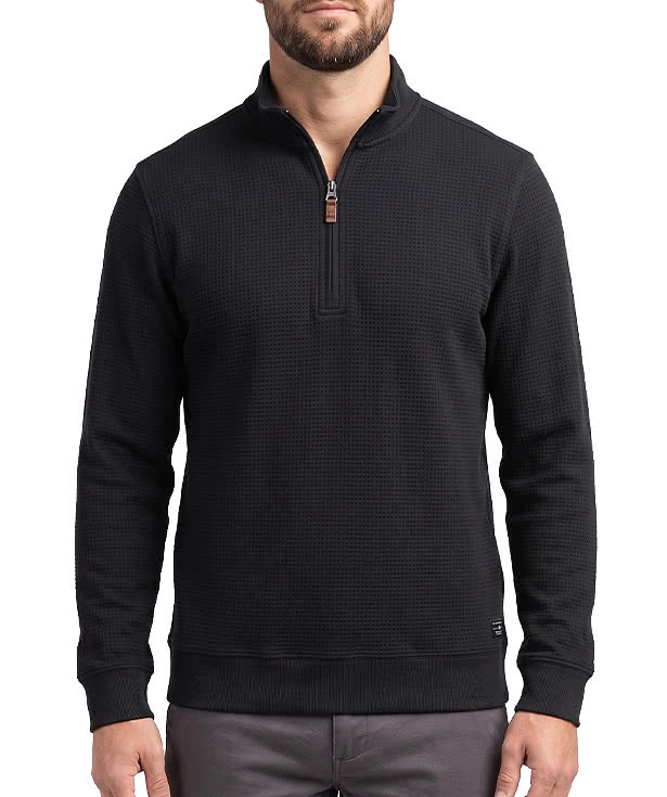 TravisMathew Waffle Lightweight Quarter Zip Pullover