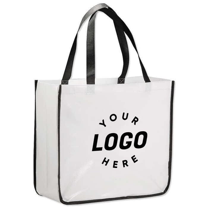 Medium Laminated Shopper Tote Bag