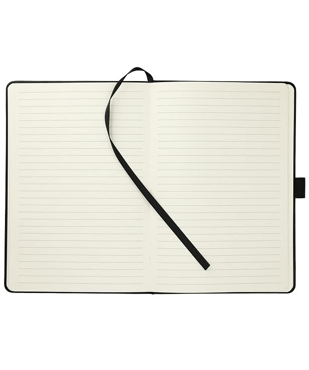Debossed Vienna Phone Pocket Hard Cover Notebook