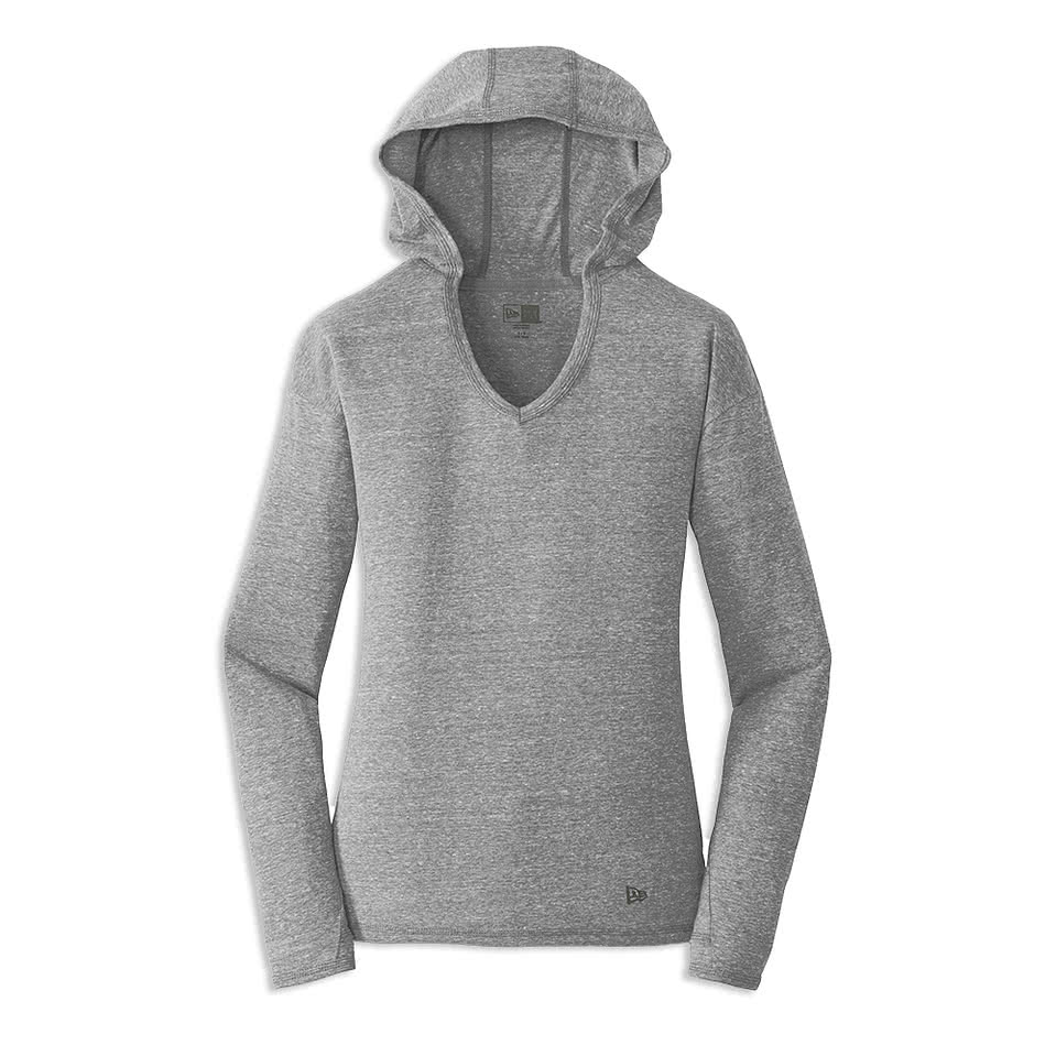 New Era Women's Tri-Blend Long Sleeve Hooded Performance Shirt