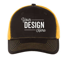 Port Authority Snapback Trucker Hat - Color: Black / Gold