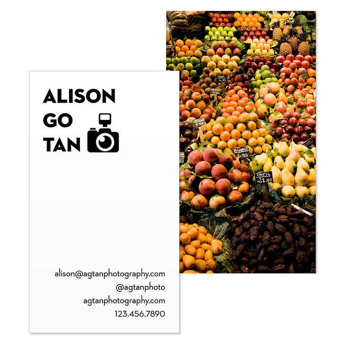 Full Color 3.5" x 2" Vertical Business Cards