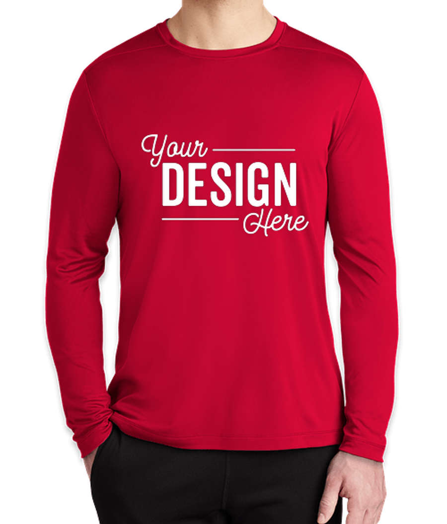 Sport-Tek UPF 50 Long Sleeve Performance Shirt in True Red