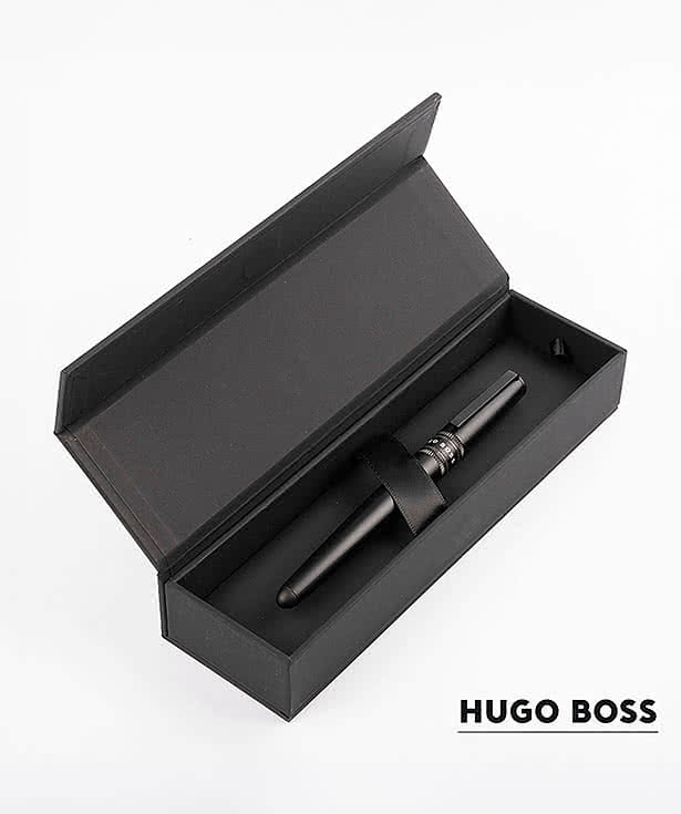 Hugo Boss Laser Engraved Illusion Gear Ballpoint Pen (blue ink)