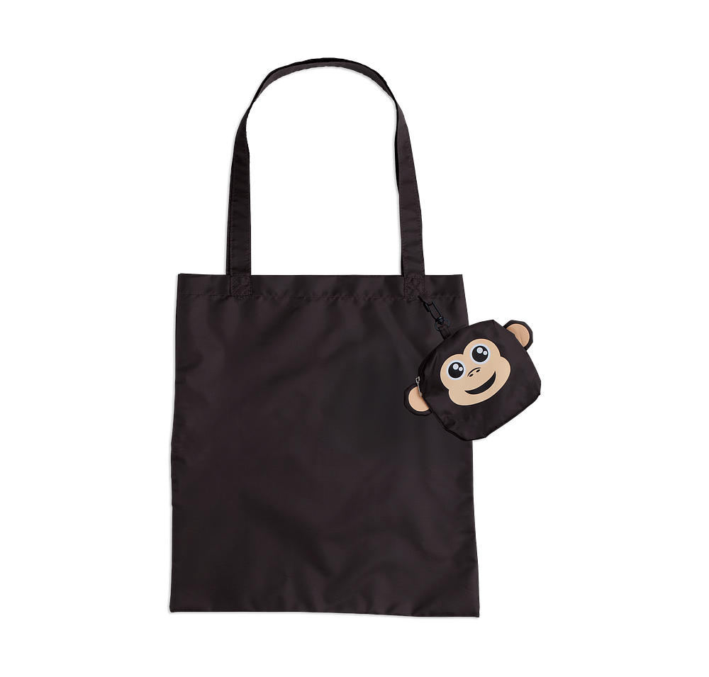 Full Color Paws N Claws Foldable Tote Bag with Hanging Pouch-default
