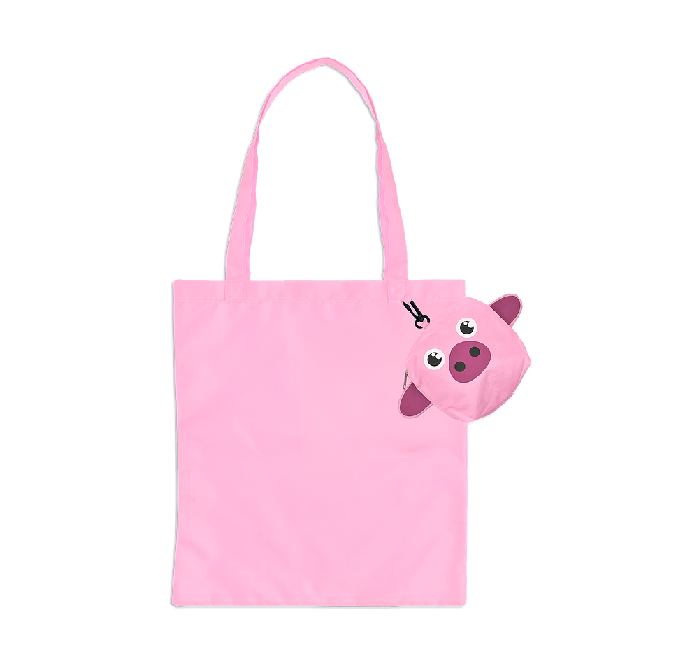 Full Color Paws N Claws Foldable Tote Bag with Hanging Pouch-default