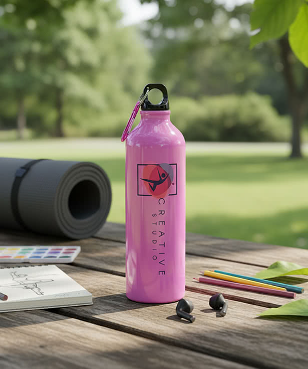 Full Color 25 oz. Atrium Aluminum Water Bottle