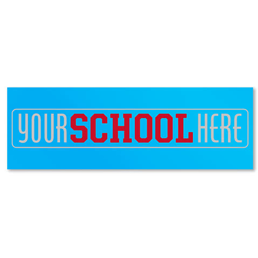 9" x 3" Rectangle Car Magnet in Columbia Blue