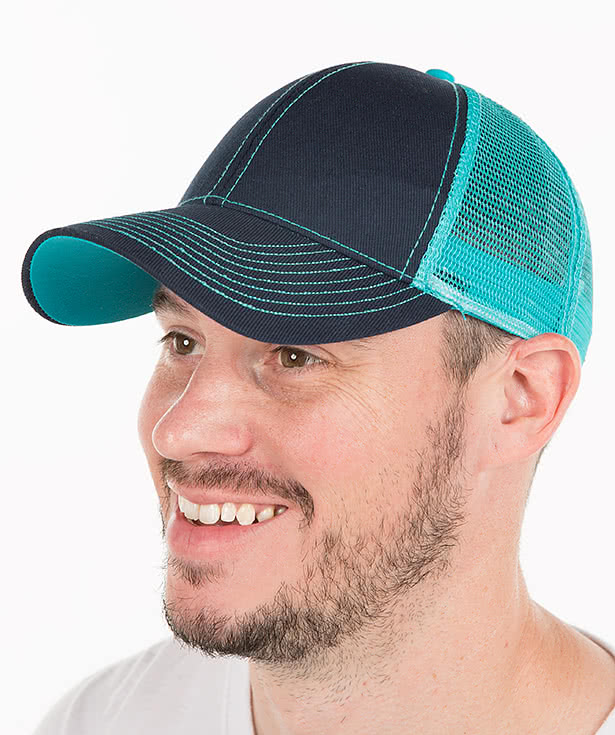 Mega Cap Contrast Stitch Trucker Hat