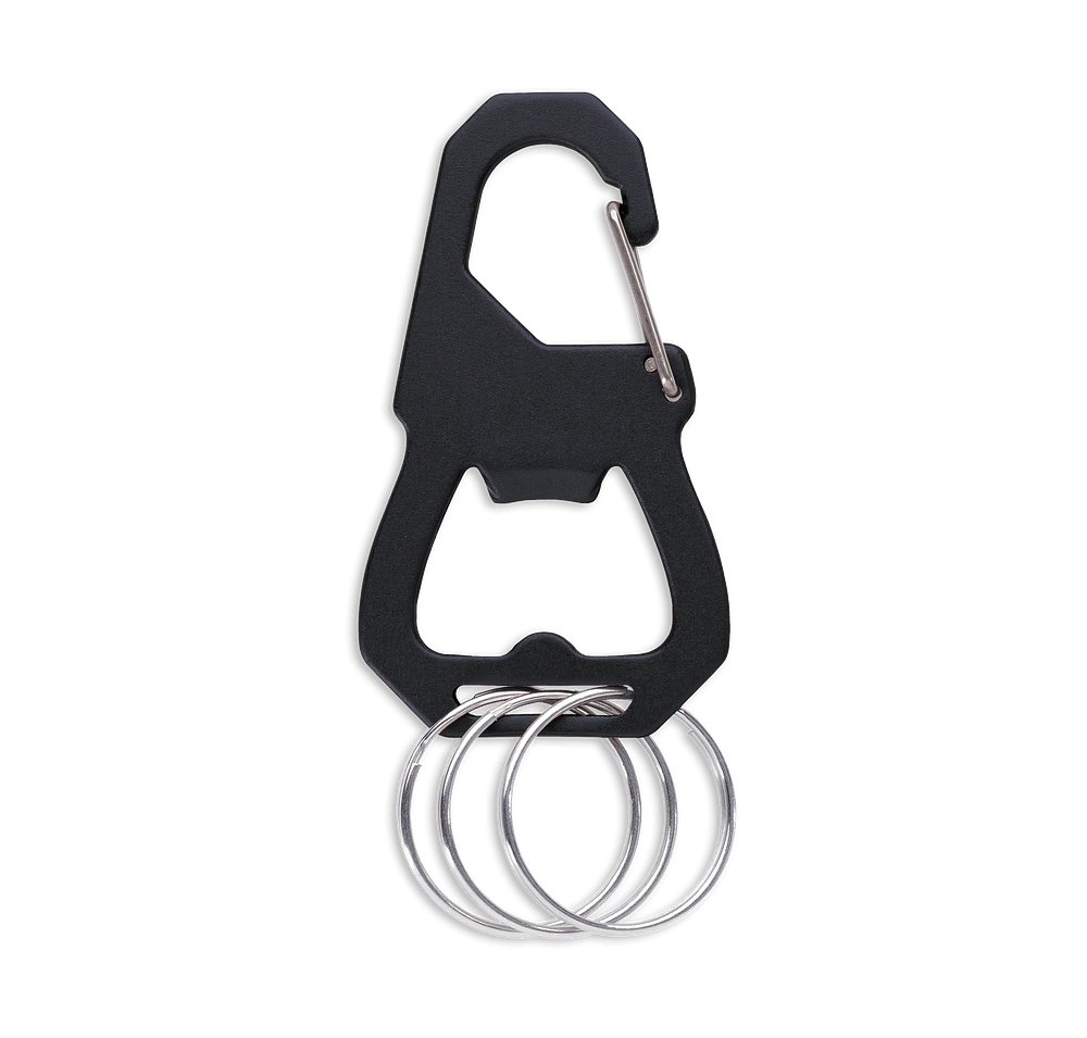 Laser Engraved 3 Keyring Carabiner with Bottle Opener-default