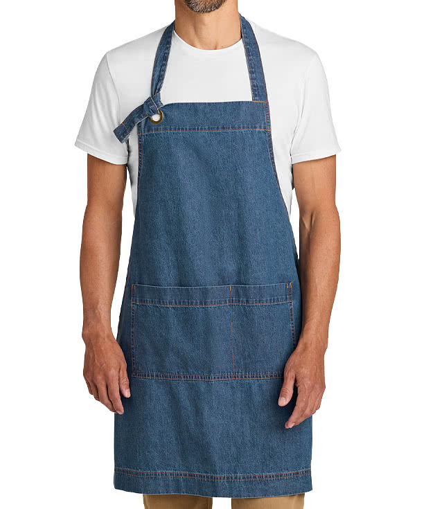 Port Authority Signature Denim Full Length Pocket Apron - Printed