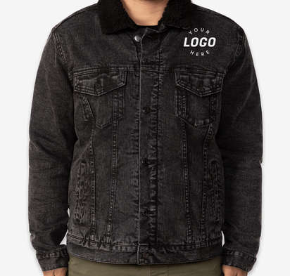 Custom Threadfast Apparel Sherpa-Lined Denim Jacket Design