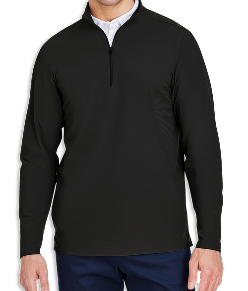 Devon & Jones CrownLux Windsor Performance Quarter Zip - Embroidered in Black