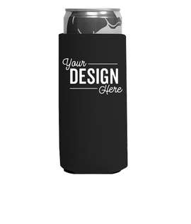 Foldable Slim Can Cooler - Color: Black