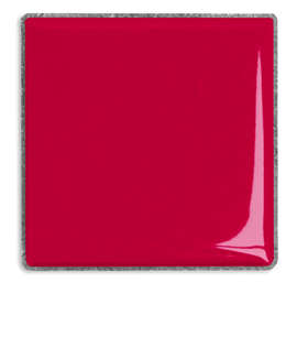 1" Square Lapel Pin - Color: Cardinal / Silver